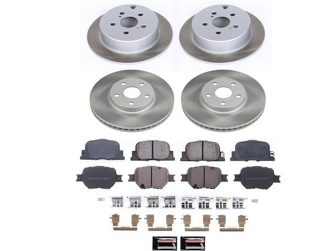 Front And Rear Drilled Disc Rotors Ceramic Brake Pads For 2005 - 2010 Scion TC - Foto 4
