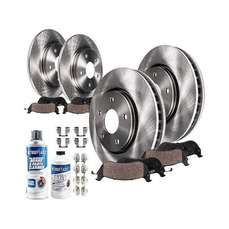 Front and Rear Brake Pad and Rotor Kit - Compatible with 2005 - 2019 Chrysler 300 2006 2007 2008 2009 2010 2011 2012 2013 2014 2015 2016 2017 2018