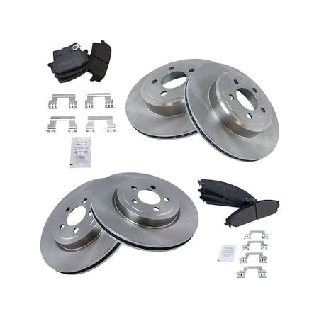 Front and Rear Brake Pad and Rotor Kit - Compatible with 2005 - 2019 Chrysler 300 2006 2007 2008 2009 2010 2011 2012 2013 2014 2015 2016 2017 2018
