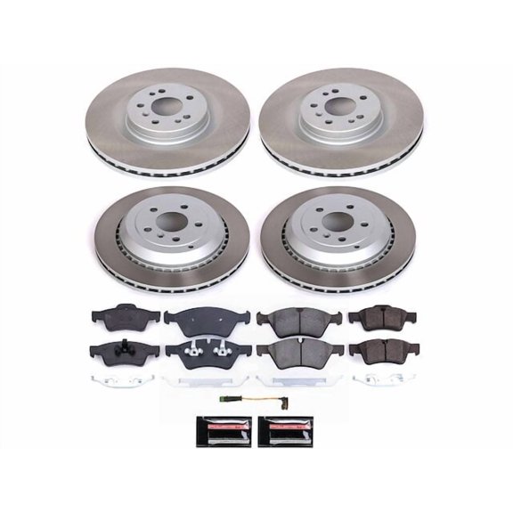 Front and Rear Brake Pad and Rotor Kit - Compatible with 2006 - 2007 Mercedes-Benz R500 - Power Stop