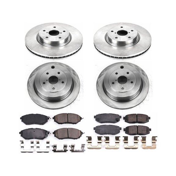Front and Rear Brake Pad and Rotor Kit - Compatible with 2006 - 2007 Subaru B9 Tribeca