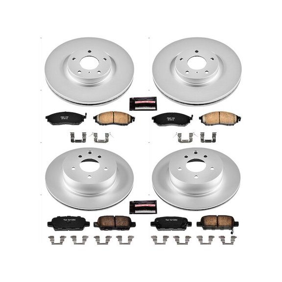 Front and Rear Brake Pad and Rotor Kit - Compatible with 2006 - 2009 INFINITI M35 2007 2008