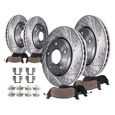 Front and Rear Brake Pad and Rotor Kit - Compatible with 2006 - 2009 INFINITI M45 2007 2008