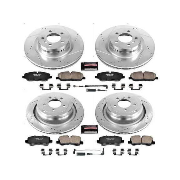 Front and Rear Brake Pad and Rotor Kit - Compatible with 2006 - 2009 Land Rover Range Rover HSE 2007 2008