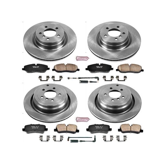 Front and Rear Brake Pad and Rotor Kit - Compatible with 2006 - 2009 Land Rover Range Rover HSE 2007 2008