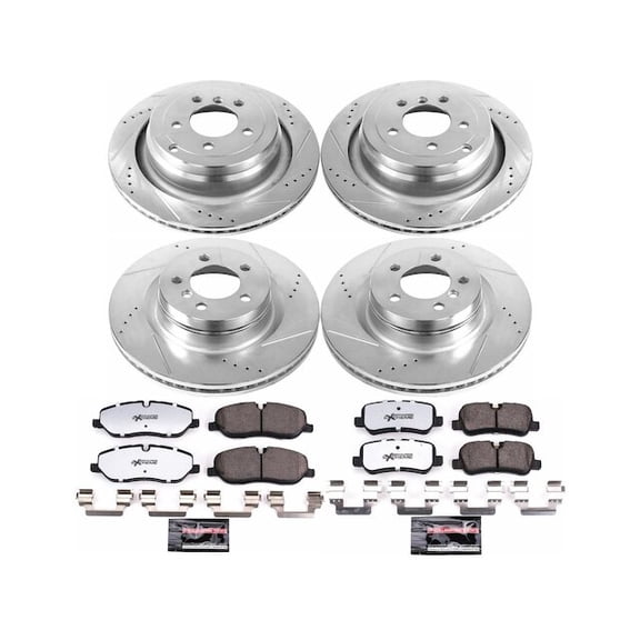 Front and Rear Brake Pad and Rotor Kit - Compatible with 2006 - 2009 Land Rover Range Rover HSE 2007 2008
