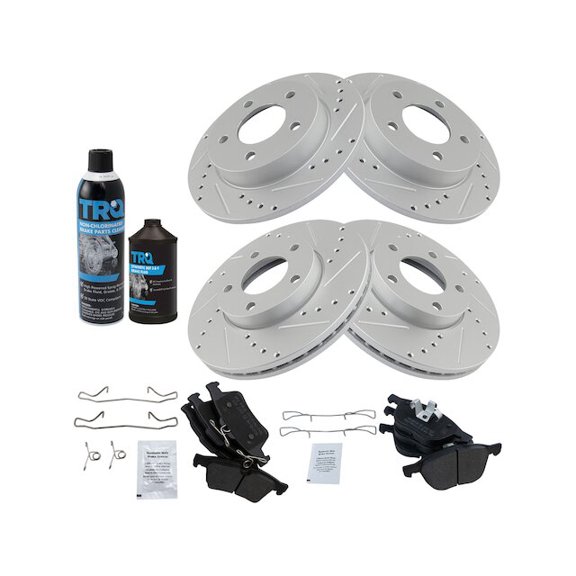Front and Rear Brake Pad and Rotor Kit - Compatible with 2006 - 2013 Mazda 3 i 2.0L 4-Cylinder 2007 2008 2009 2010 2011 2012
