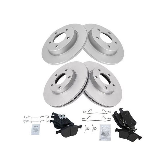 Front and Rear Brake Pad and Rotor Kit - Compatible with 2006 - 2013 Mazda 3 i 2.0L 4-Cylinder 2007 2008 2009 2010 2011 2012