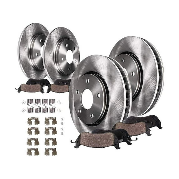 Front and Rear Brake Pad and Rotor Kit - Compatible with 2006 - 2018 Toyota RAV4 2007 2008 2009 2010 2011 2012 2013 2014 2015 2016 2017