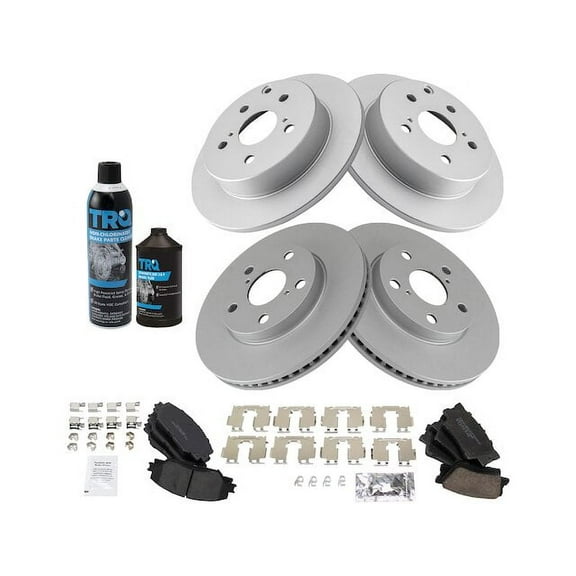 Front and Rear Brake Pad and Rotor Kit - Compatible with 2006 - 2018 Toyota RAV4 LE 2007 2008 2009 2010 2011 2012 2013 2014 2015 2016 2017