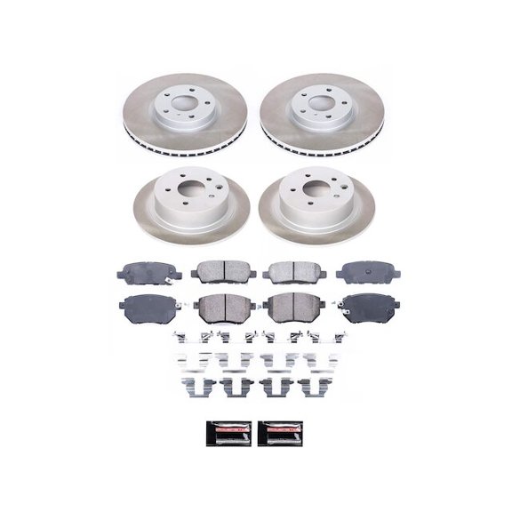 Front and Rear Brake Pad and Rotor Kit - Compatible with 2007 - 2008 Nissan Maxima