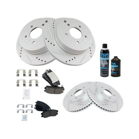 Front and Rear Brake Pad and Rotor Kit - Compatible with 2007 - 2009 Chevy Equinox 2008