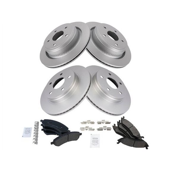 Front and Rear Brake Pad and Rotor Kit - Compatible with 2007 - 2009 Chrysler Aspen 2008