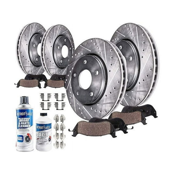 Front and Rear Brake Pad and Rotor Kit - Compatible with 2007 - 2009 Dodge Durango 2008
