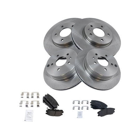 Front and Rear Brake Pad and Rotor Kit - Compatible with 2007 - 2009 Pontiac Torrent 2008