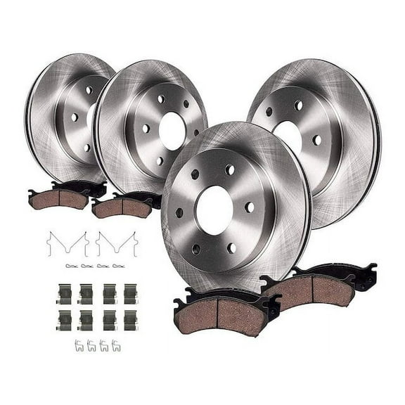 Front and Rear Brake Pad and Rotor Kit - Compatible with 2007 - 2009 Toyota FJ Cruiser 2008