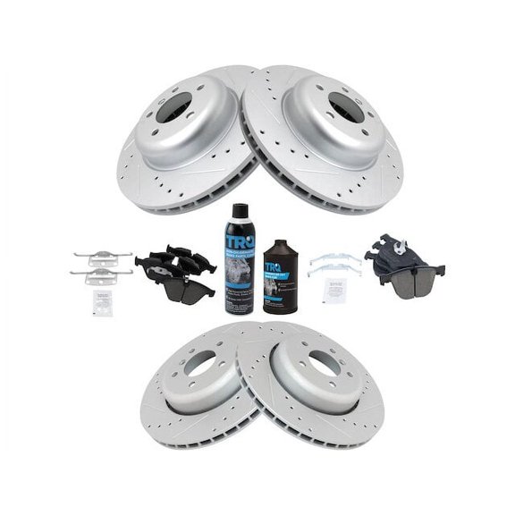 Front and Rear Brake Pad and Rotor Kit - Compatible with 2007 - 2010 BMW 650i 2008 2009