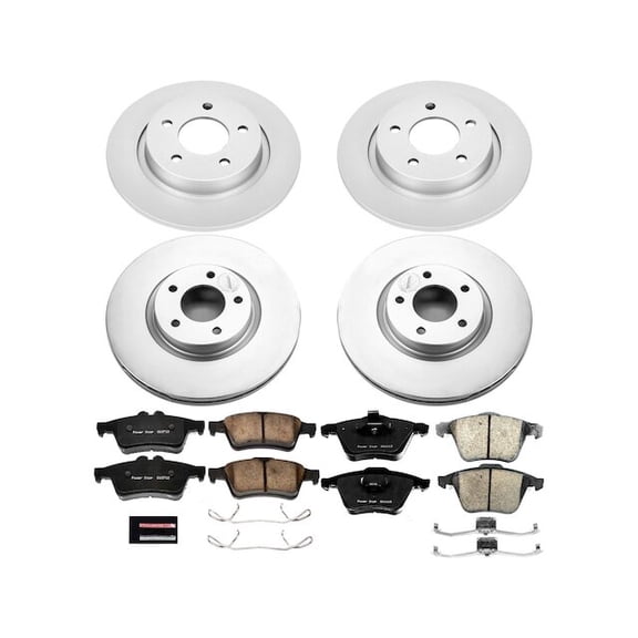 Front and Rear Brake Pad and Rotor Kit - Compatible with 2007 - 2013 Mazda 3 Mazdaspeed 2008 2009 2010 2011 2012