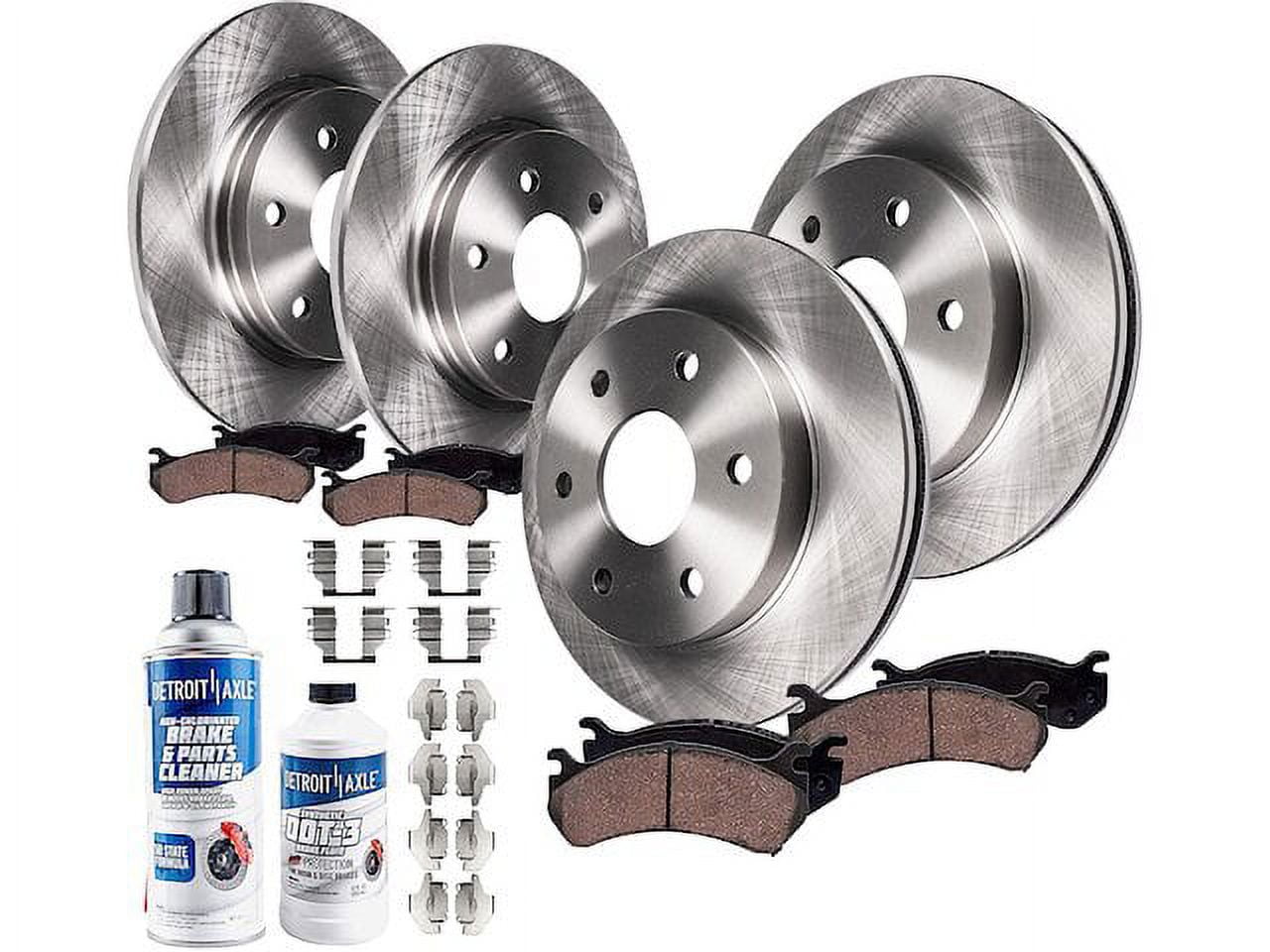Detroit Axle Front Drilled & Slotted Brake Rotors For Nissan Titan, Armada, Infiniti QX56 (2007-2019) - 13.78", Zinc Plated