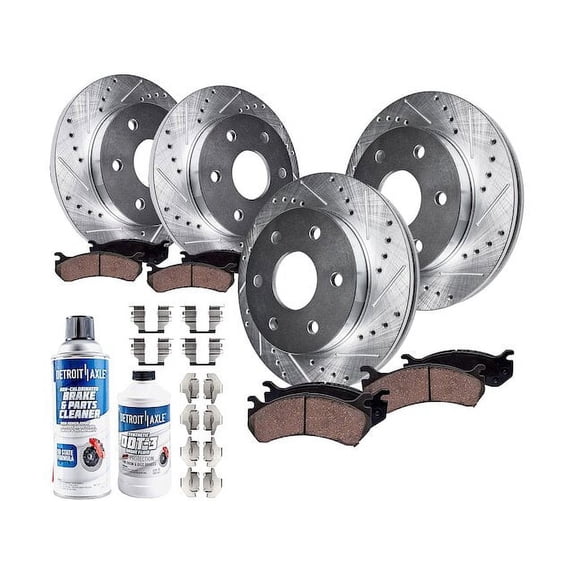 Front and Rear Brake Pad and Rotor Kit - Compatible with 2007 - 2014 Nissan Armada 2008 2009 2010 2011 2012 2013
