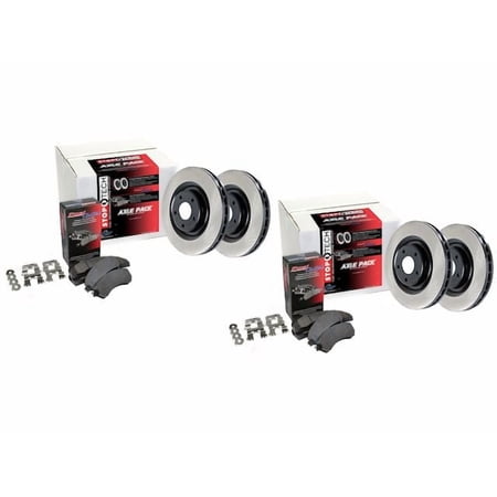 Front and Rear Brake Pad and Rotor Kit - Compatible with 2007 - 2020 Toyota Tundra 2008 2009 2010 2011 2012 2013 2014 2015 2016 2017 2018 2019