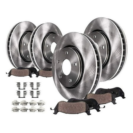 Front and Rear Brake Pad and Rotor Kit - Compatible with 2007 - 2021 Toyota Tundra 2008 2009 2010 2011 2012 2013 2014 2015 2016 2017 2018 2019 2020