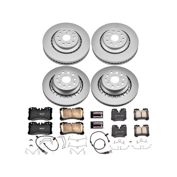 Front and Rear Brake Pad and Rotor Kit - Compatible with 2008 - 2009 LS600h