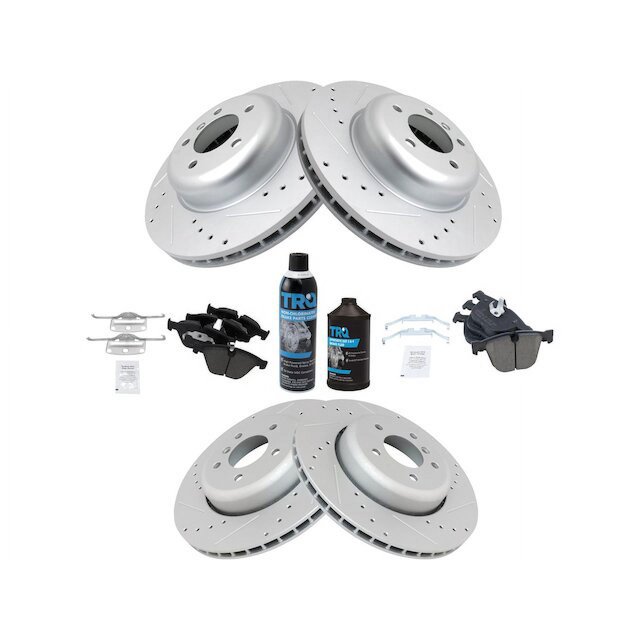 Front and Rear Brake Pad and Rotor Kit Compatible with 2008 2010