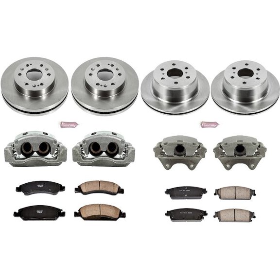 Front and Rear Brake Pad and Rotor Kit - Compatible with 2008 - 2013 Cadillac Escalade EXT 2009 2010 2011 2012