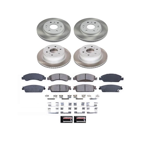 Front and Rear Brake Pad and Rotor Kit - Compatible with 2008 - 2013 Cadillac Escalade EXT 2009 2010 2011 2012