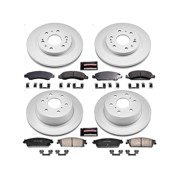 Front and Rear Brake Pad and Rotor Kit - Compatible with 2008 - 2013 Chevy Avalanche 2009 2010 2011 2012