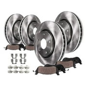 Front and Rear Brake Pad and Rotor Kit - Compatible with 2008 - 2013 Nissan Rogue 2009 2010 2011 2012