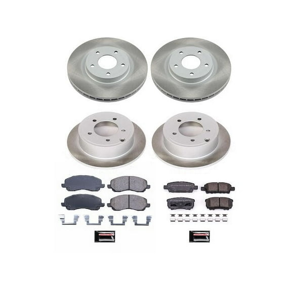 Front and Rear Brake Pad and Rotor Kit - Compatible with 2008 - 2014 Dodge Avenger - Power Stop