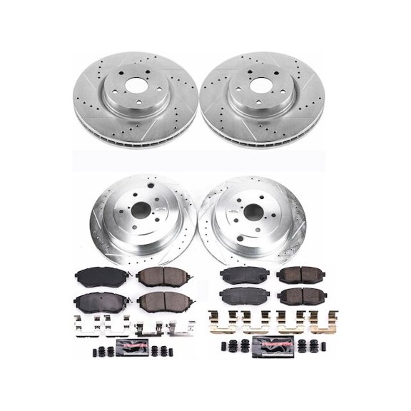 Front and Rear Brake Pad and Rotor Kit - Compatible with 2008 - 2014 Subaru Tribeca 2009 2010 2011 2012 2013