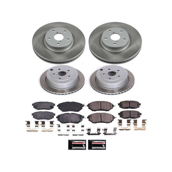 Front and Rear Brake Pad and Rotor Kit - Compatible with 2008 - 2014 Subaru Tribeca 2009 2010 2011 2012 2013