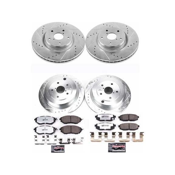 Front and Rear Brake Pad and Rotor Kit - Compatible with 2008 - 2014 Subaru Tribeca 2009 2010 2011 2012 2013
