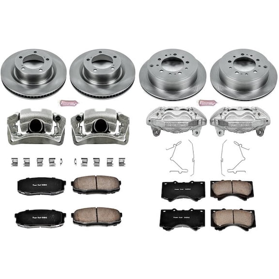 Front and Rear Brake Pad and Rotor Kit - Compatible with 2008 - 2015 Toyota Sequoia 2009 2010 2011 2012 2013 2014