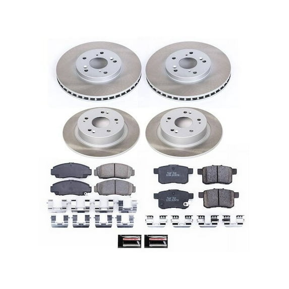 Front and Rear Brake Pad and Rotor Kit - Compatible with 2009 - 2010 Acura TSX