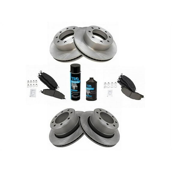 Front and Rear Brake Pad and Rotor Kit - Compatible with 2009 - 2010 Dodge Ram 2500