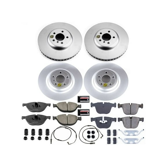 Front and Rear Brake Pad and Rotor Kit - Compatible with 2009 BMW 750i