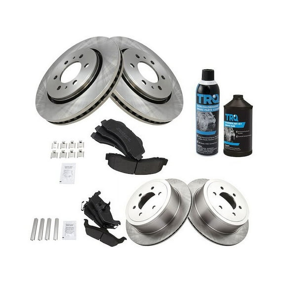 Front and Rear Brake Pad and Rotor Kit - Compatible with 2010 - 2011 Ford F-150