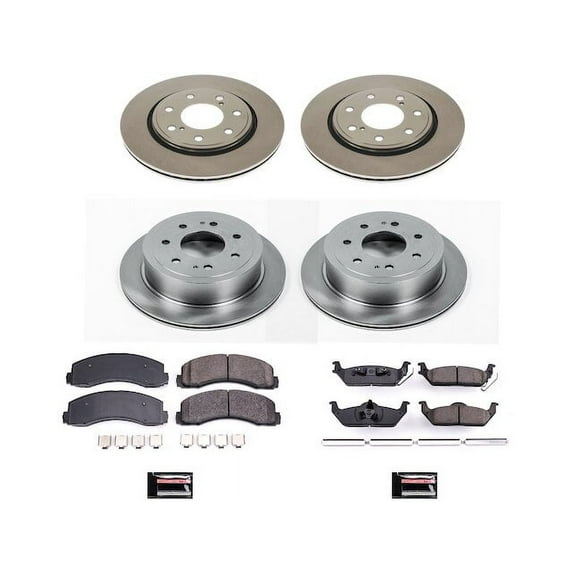 Front and Rear Brake Pad and Rotor Kit - Compatible with 2010 - 2011 Ford F-150