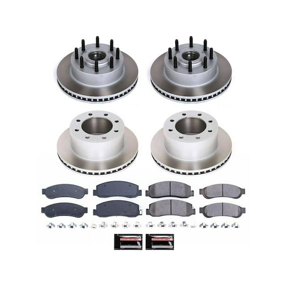 Front and Rear Brake Pad and Rotor Kit - Compatible with 2010 - 2011 Ford F-350 Super Duty