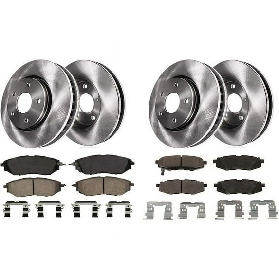 Front and Rear Brake Pad and Rotor Kit - Compatible with 2010 - 2014 Subaru Legacy 2011 2012 2013