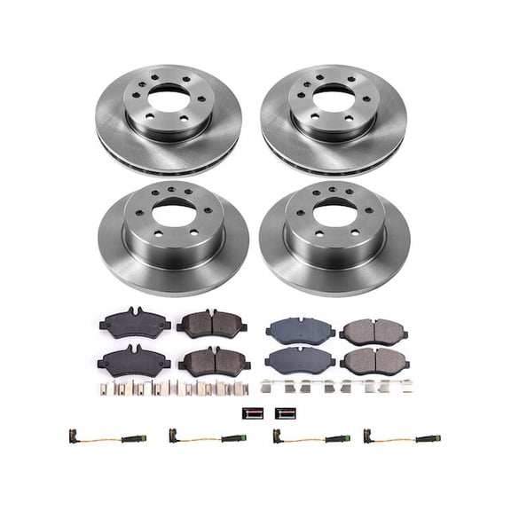 Front and Rear Brake Pad and Rotor Kit - Compatible with 2010 - 2018 Mercedes-Benz Sprinter 2500 2011 2012 2013 2014 2015 2016 2017