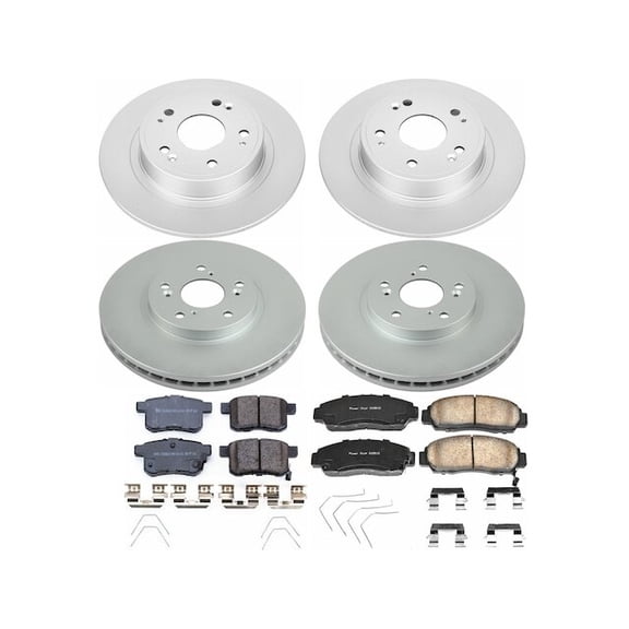 Front and Rear Brake Pad and Rotor Kit - Compatible with 2011 - 2012 Honda Accord Sedan