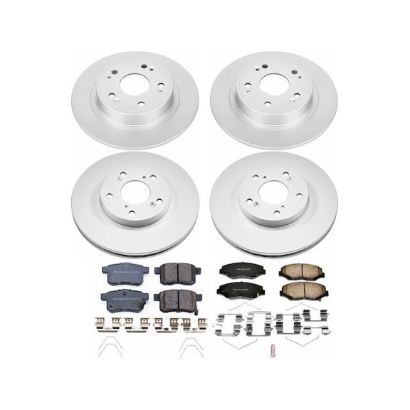 Front and Rear Brake Pad and Rotor Kit - Compatible with 2011 - 2012 Honda Accord