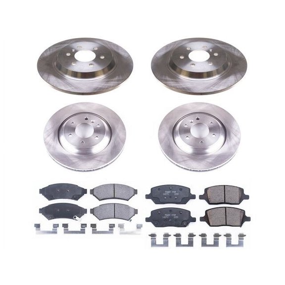 Front and Rear Brake Pad and Rotor Kit - Compatible with 2011 - 2012 VPG MV-1 - Power Stop