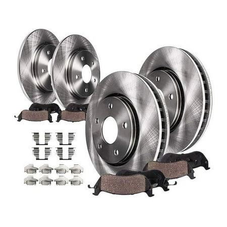 Front and Rear Brake Pad and Rotor Kit - Compatible with 2011 - 2013 Chevy Impala 2012