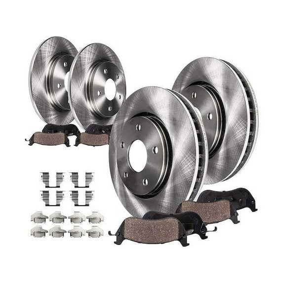 Front and Rear Brake Pad and Rotor Kit - Compatible with 2011 - 2014 Chrysler 200 2012 2013